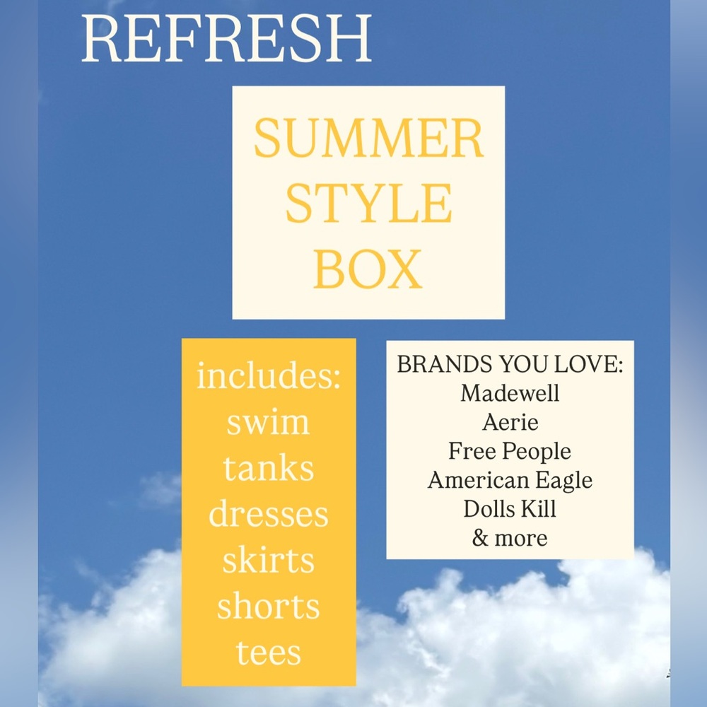 Summer Style Mystery Box Free People, Aerie, Show Me Your Mumu Small- Medium